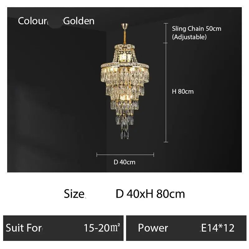 Duplex Villa Crystal Chandelier — alternate product view 10