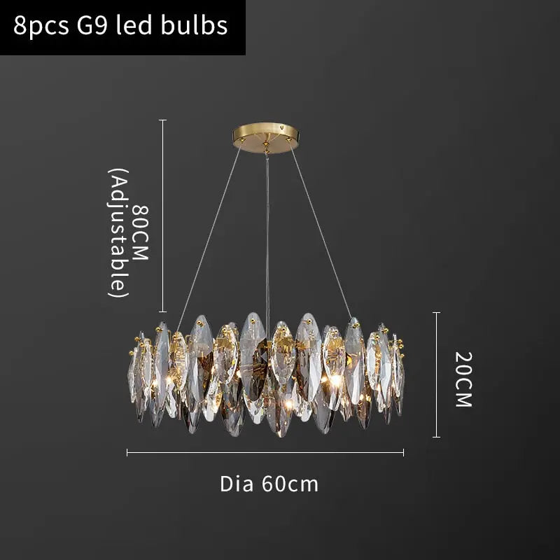 Luxury Modern Hanging Crystal Chandelier — alternate product view 7