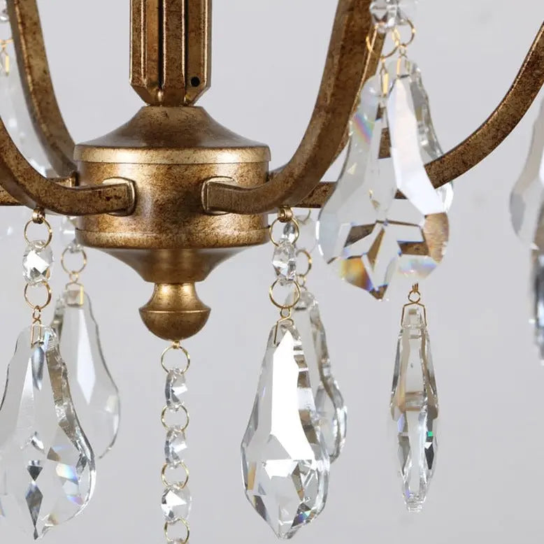 Retro Gold Crystal Chandelier — alternate product view 4