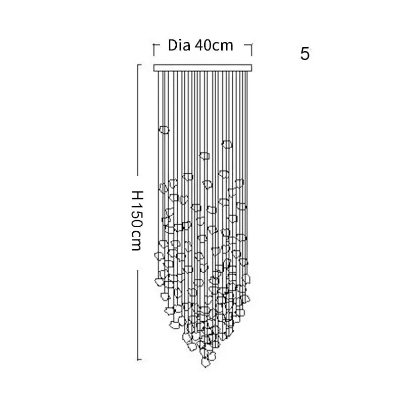 Modern Hanging Stone Chandelier — alternate product view 11