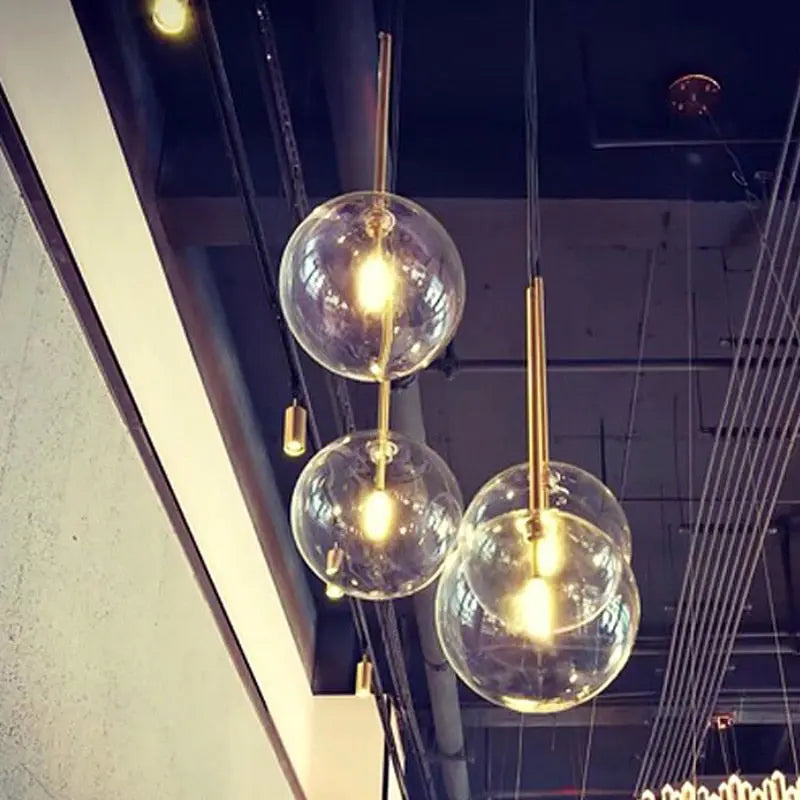 Modern Luxury Glass Ball Chandelier — alternate product view 2