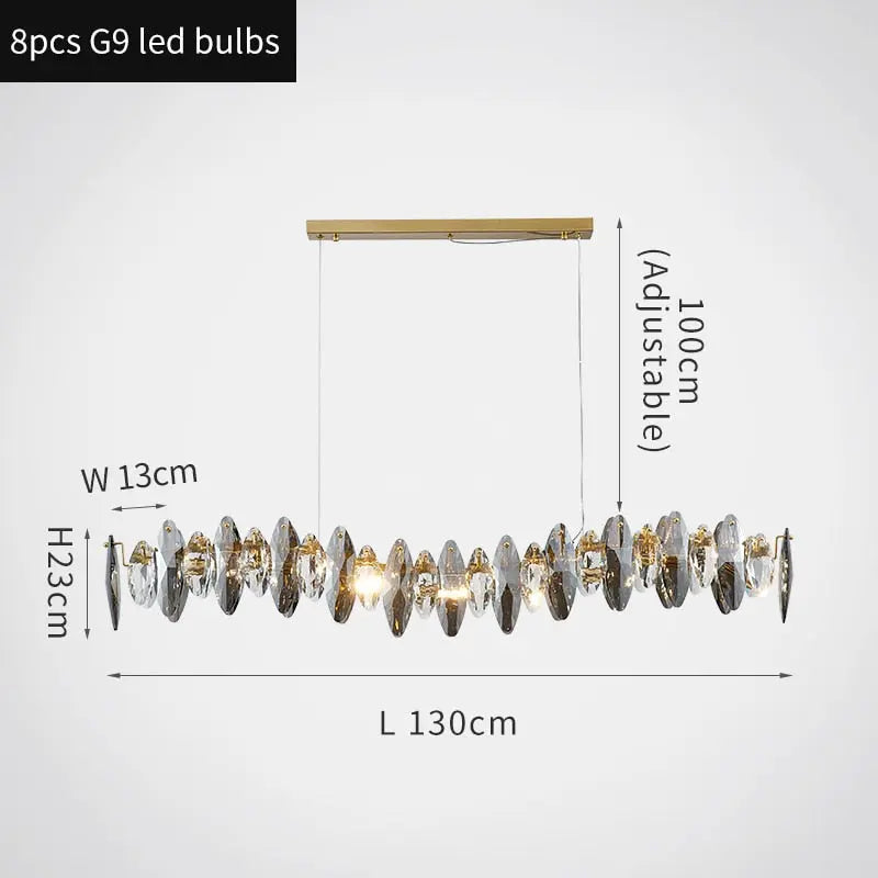 Wave Modern Crystal Designer Chandeliers — alternate product view 8