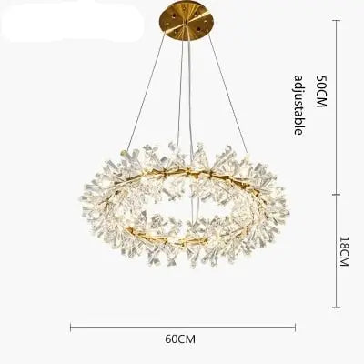 New Luxury Crystal Flower Chandelier — alternate product view 10