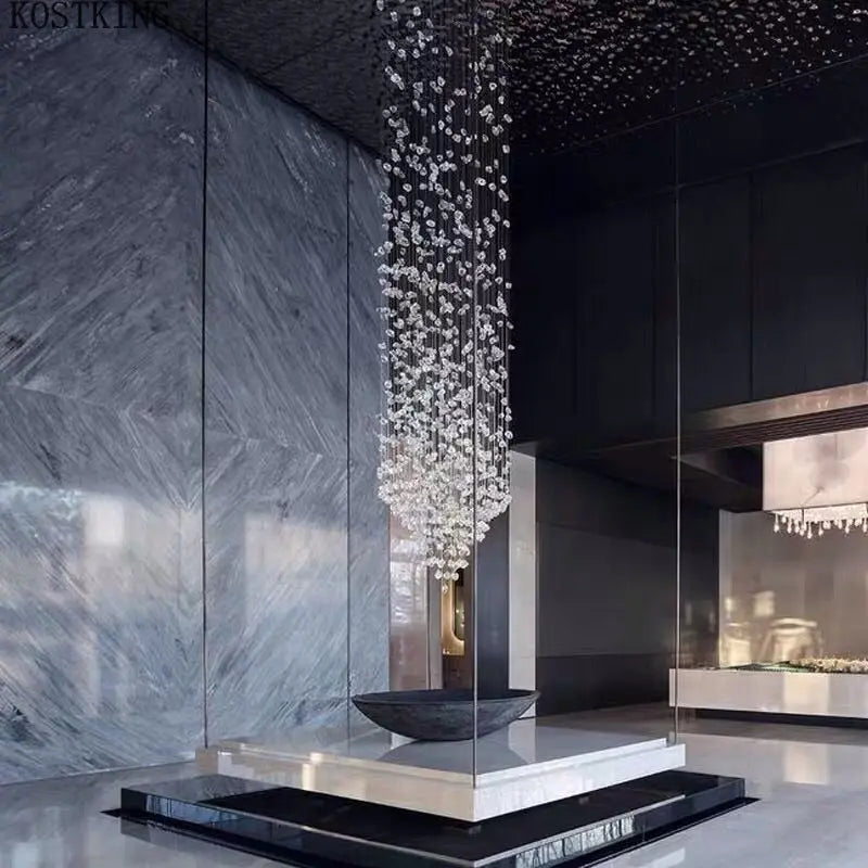 Modern Hanging Stone Chandelier — alternate product view 3