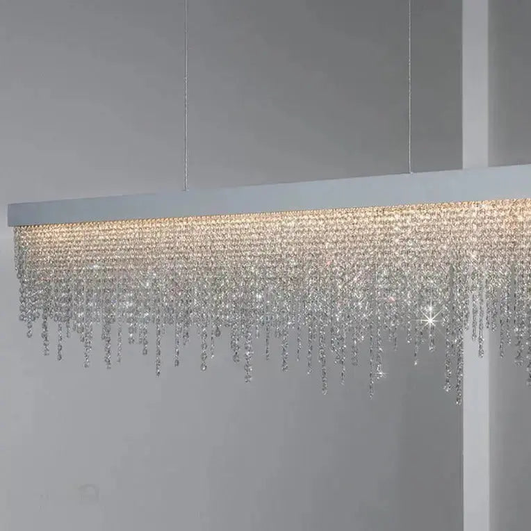 Modern Crystal Rectangle Chandelier — alternate product view 7