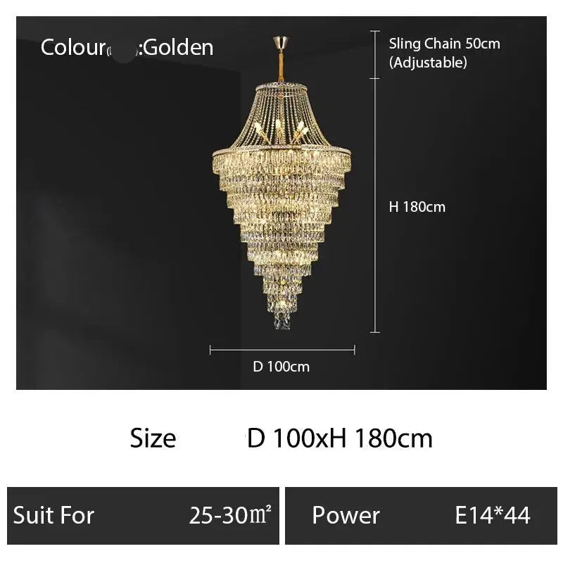 Duplex Villa Crystal Chandelier — alternate product view 13