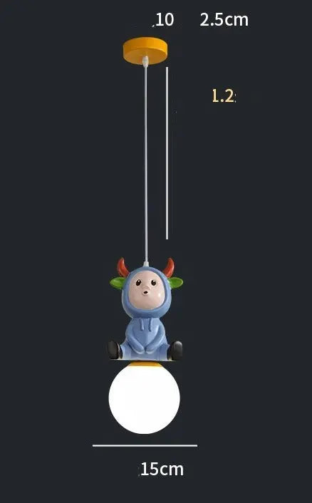 Nordic Kids Room Toys Figurine Pendant Lights — alternate product view 10