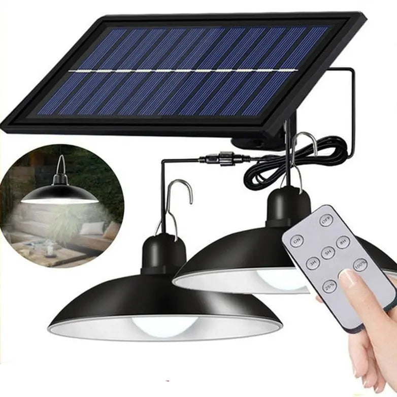 Solar Double-Head Lights Outdoor Waterproof — product view