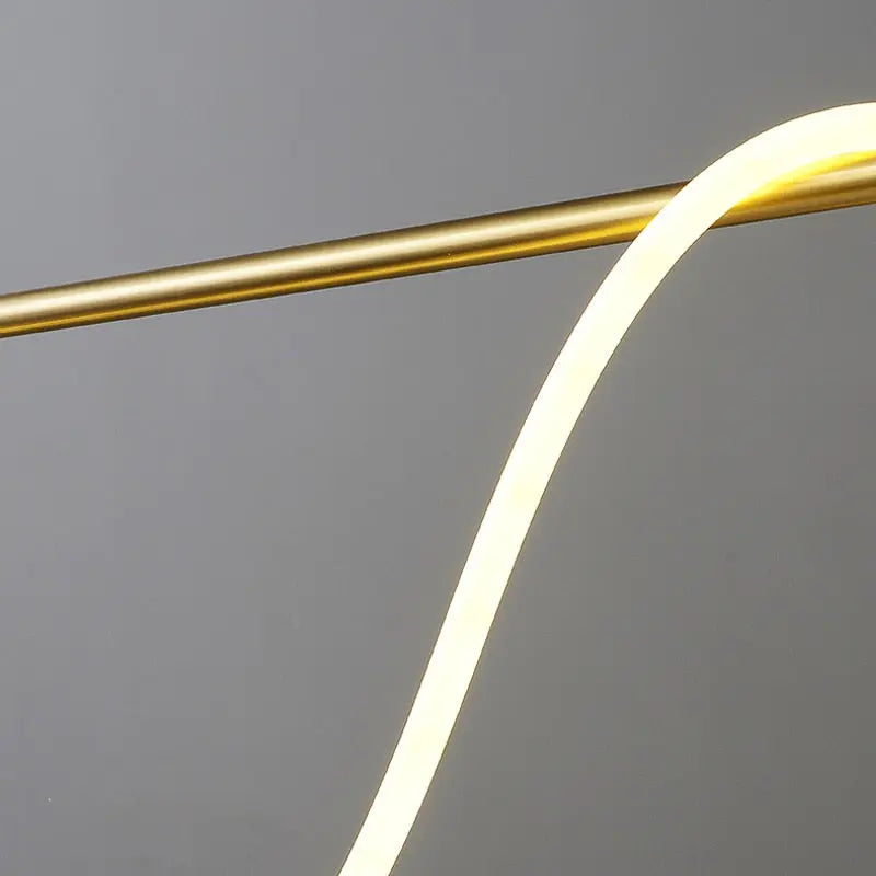 Modern Long Hose Led Chandelier - Brass — alternate product view 9