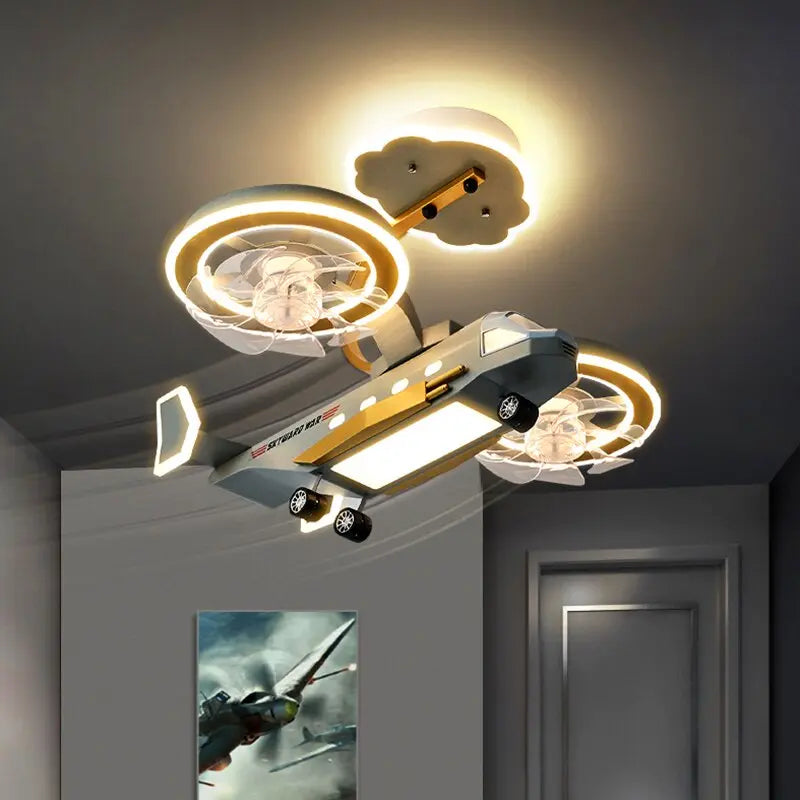 Boy Bedroom Chandelier Ceiling Fan Without Blades — alternate product view 4