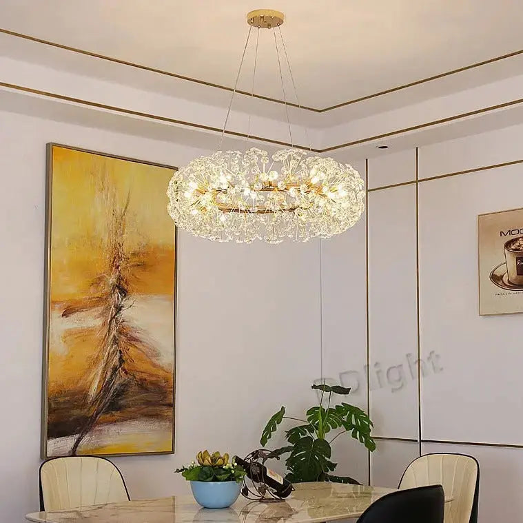 Gold Luxury Circular Chandelier — alternate product view 2