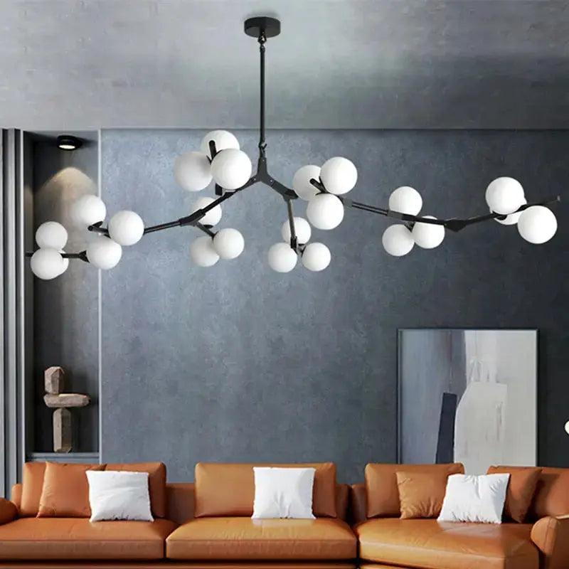 Post Modern Style Glass Balls Chandelier — product view