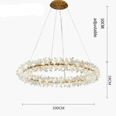 New Luxury Crystal Flower Chandelier — alternate product view 12
