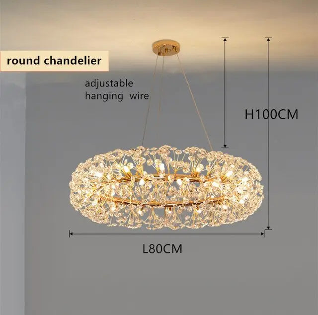 Gold Luxury Circular Chandelier — alternate product view 10
