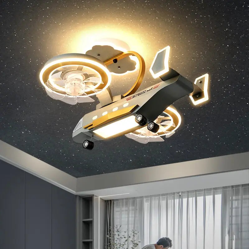 Boy Bedroom Chandelier Ceiling Fan Without Blades — alternate product view 5