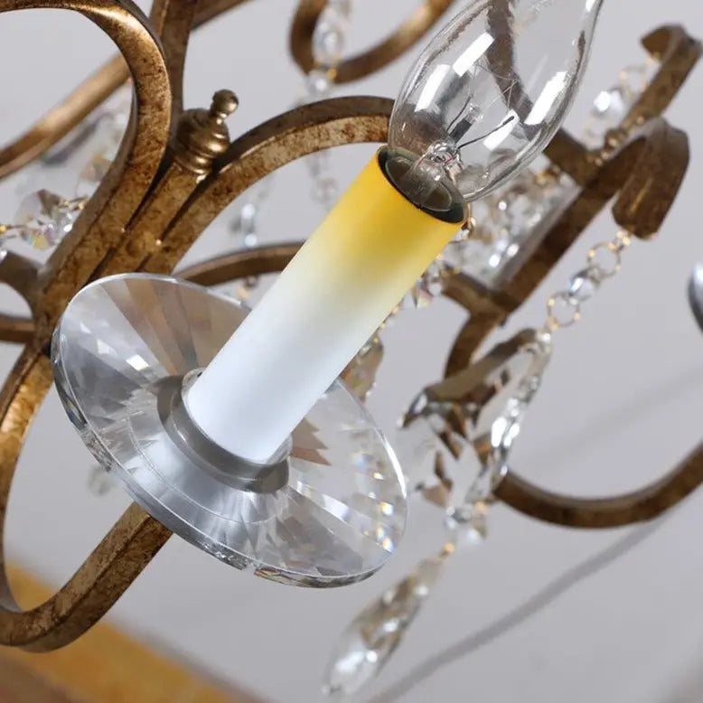 Retro Gold Crystal Chandelier — alternate product view 5