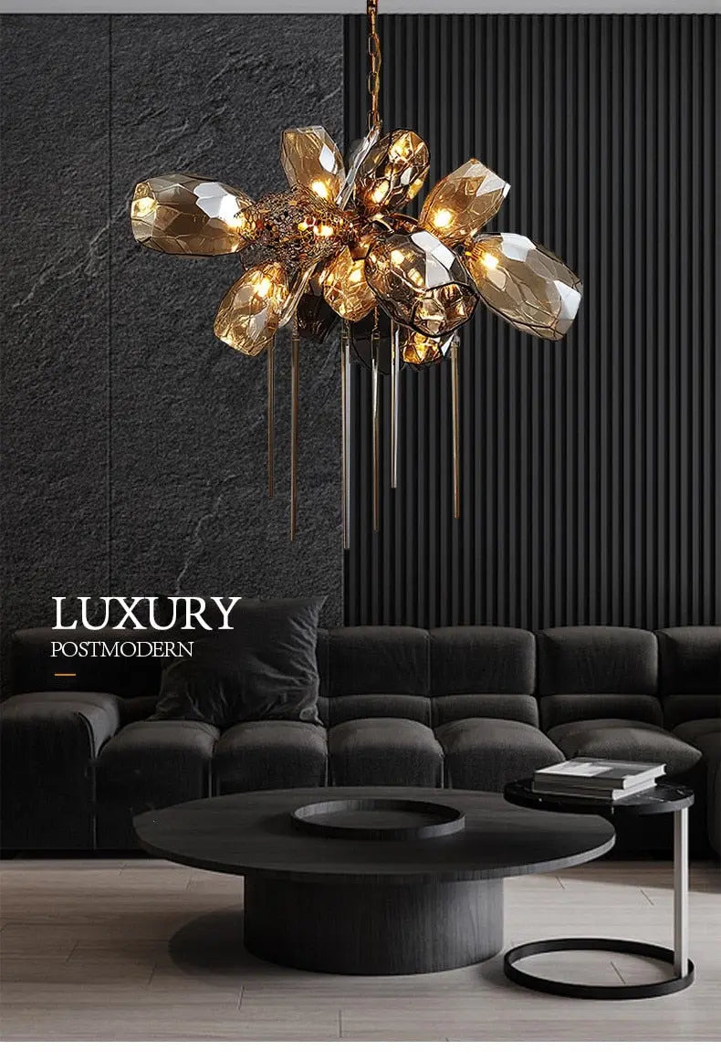Modern Luxury Villa Glass Chandelier — alternate product view 10