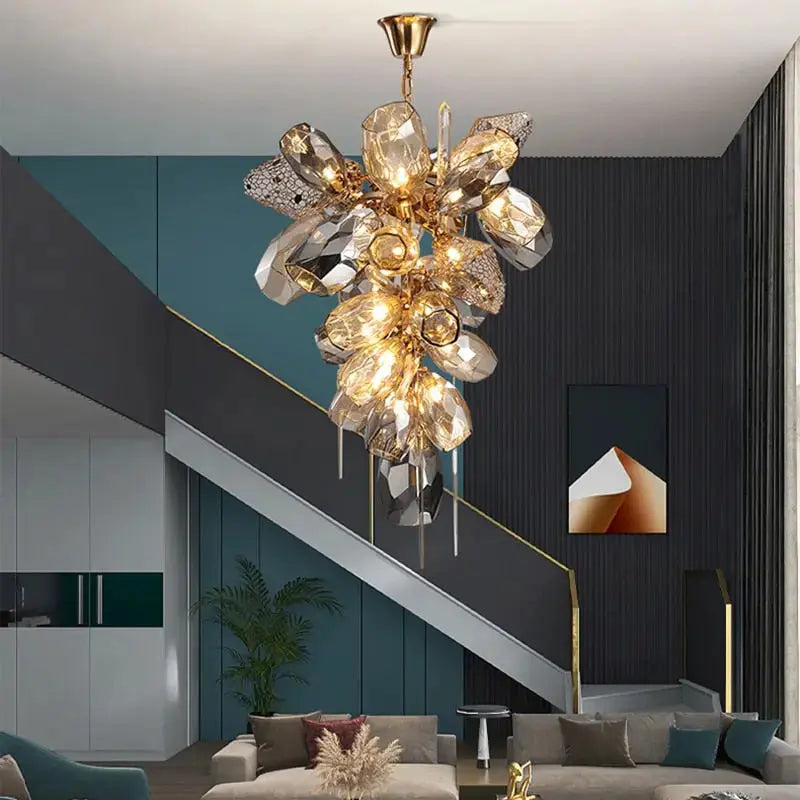 Modern Luxury Villa Glass Chandelier — product view