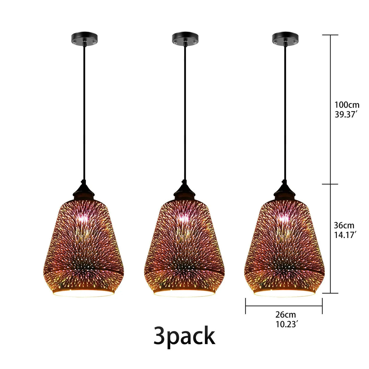 Modern 3D Colorful Pendant Lamp - A — alternate product view 6