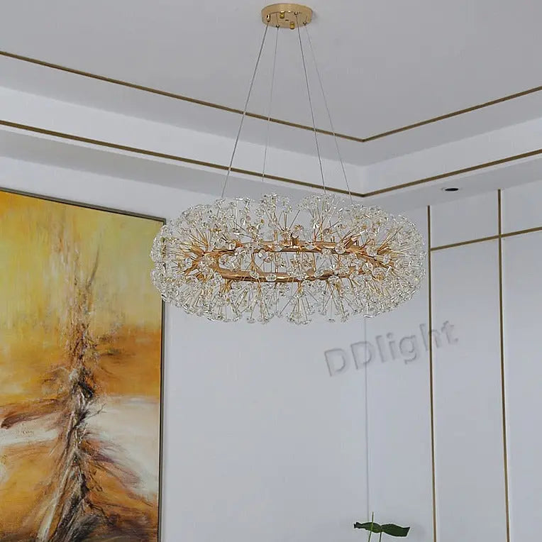Gold Luxury Circular Chandelier — alternate product view 6