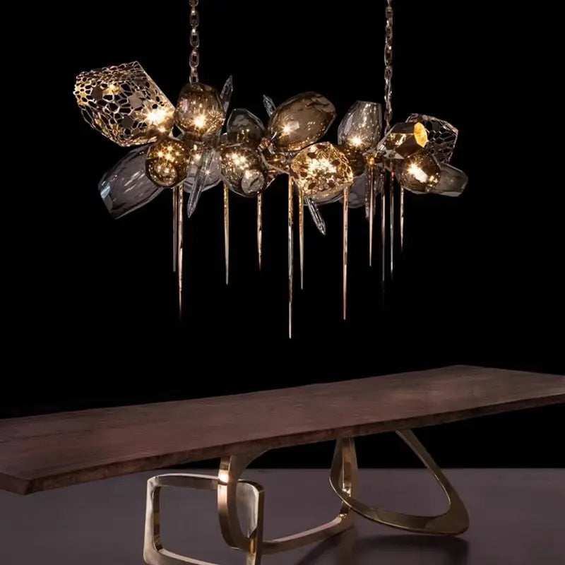 Modern Luxury Villa Glass Chandelier — alternate product view 6