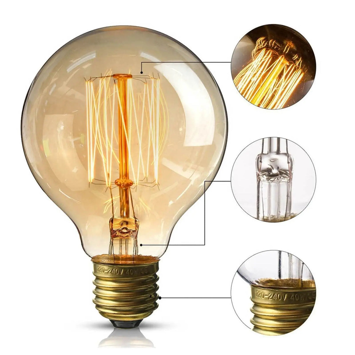 E27 Industrial Antique Style Light Bulb — alternate product view 2