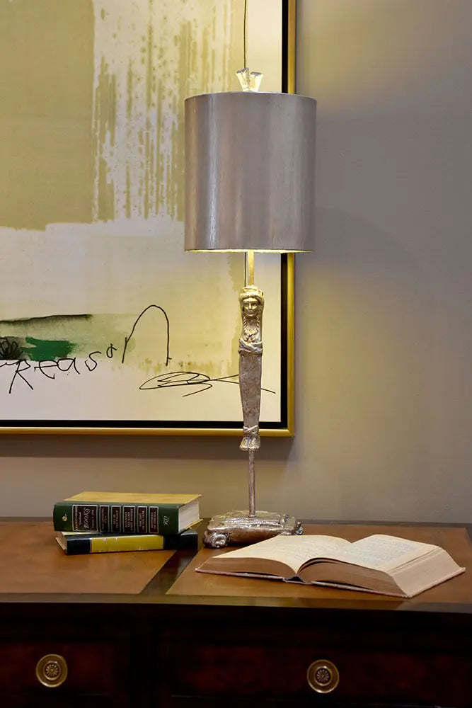Caryatid Table Lamp - Silver — alternate product view 1
