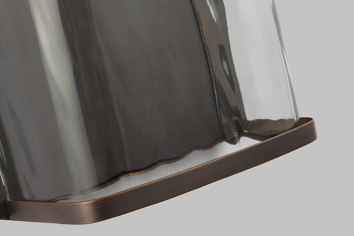 Bennie 1 Light Large LED Wall Light - Antique Bronze — close-up design detail