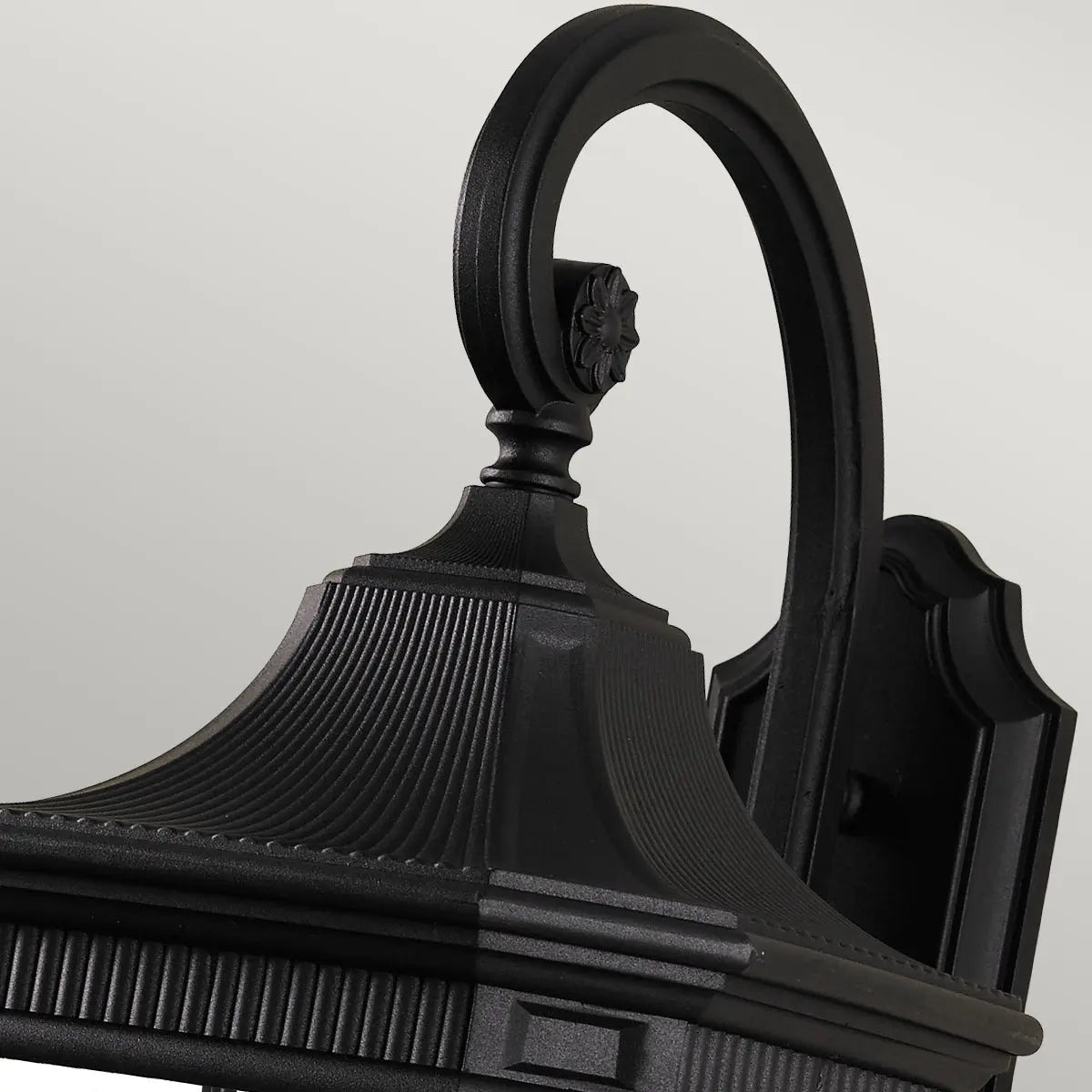 Cotswold Lane Wall Lantern - Black — close-up design detail